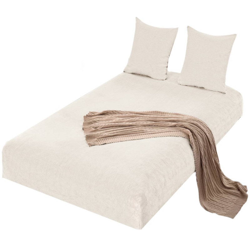 Prześcieradło z gumką "miś" 180x200 grube kremowe Cotton World 2383