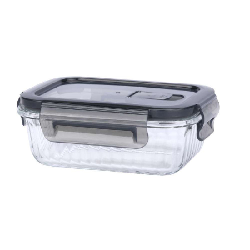 Zestaw 3 pojemników szklanych lunchbox MG Home Cucina 1500/1000/400 ml żaroodporne