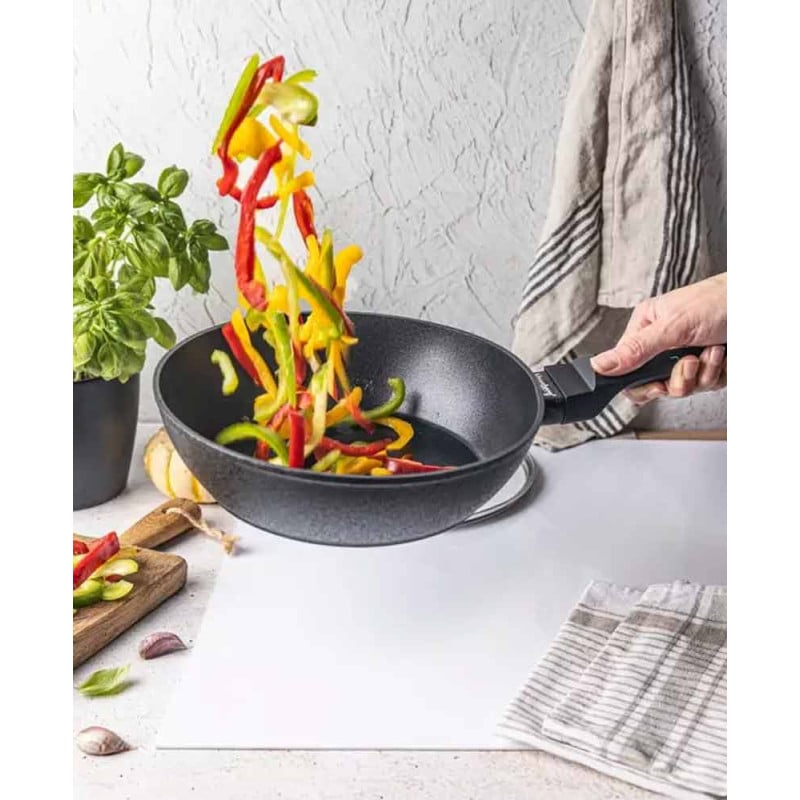Patelnia głęboka z pokrywką 28 cm powłoka marmurkowa Klausberg KB 7692