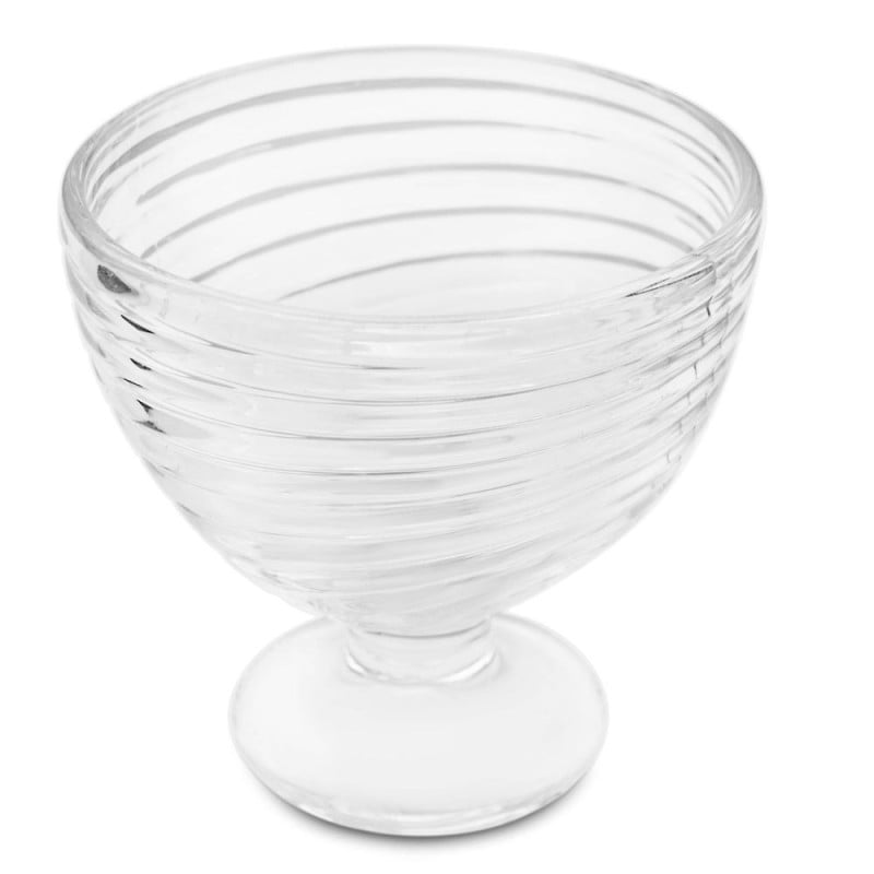 Pucharki do lodów 300 ml szklane komplet 6 sztuk Fale Tragar