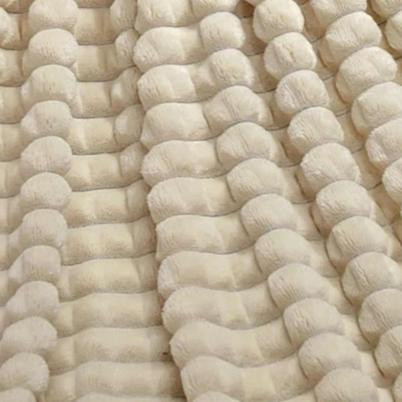 Koc biały 200x220 cm mikrofibra Cotton World miękki ciepły pled narzuta na łóżko