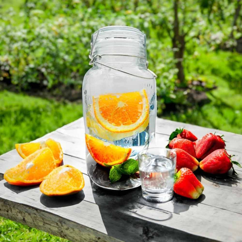 Słój z kranikiem 3.5 L szklany słoik na lemoniadę Tragar 29763