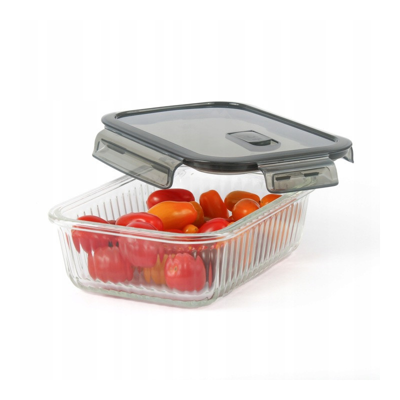 Zestaw 3 pojemników szklanych lunchbox MG Home Cucina 1500/1000/400 ml żaroodporne