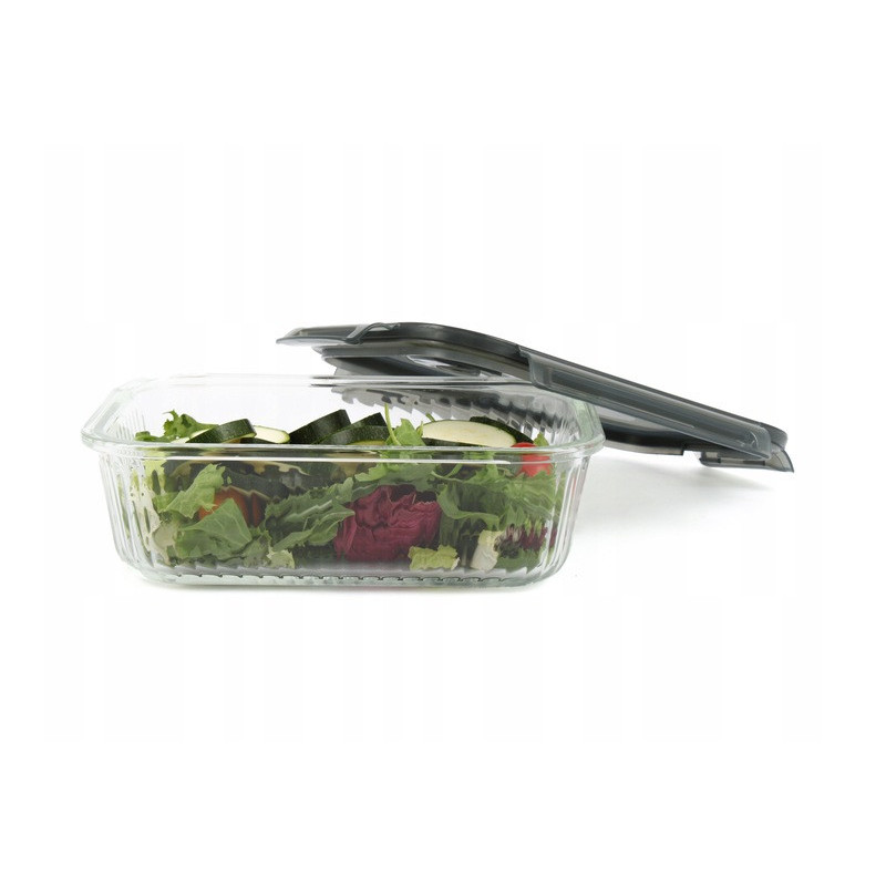 Zestaw 3 pojemników szklanych lunchbox MG Home Cucina 1500/1000/400 ml żaroodporne