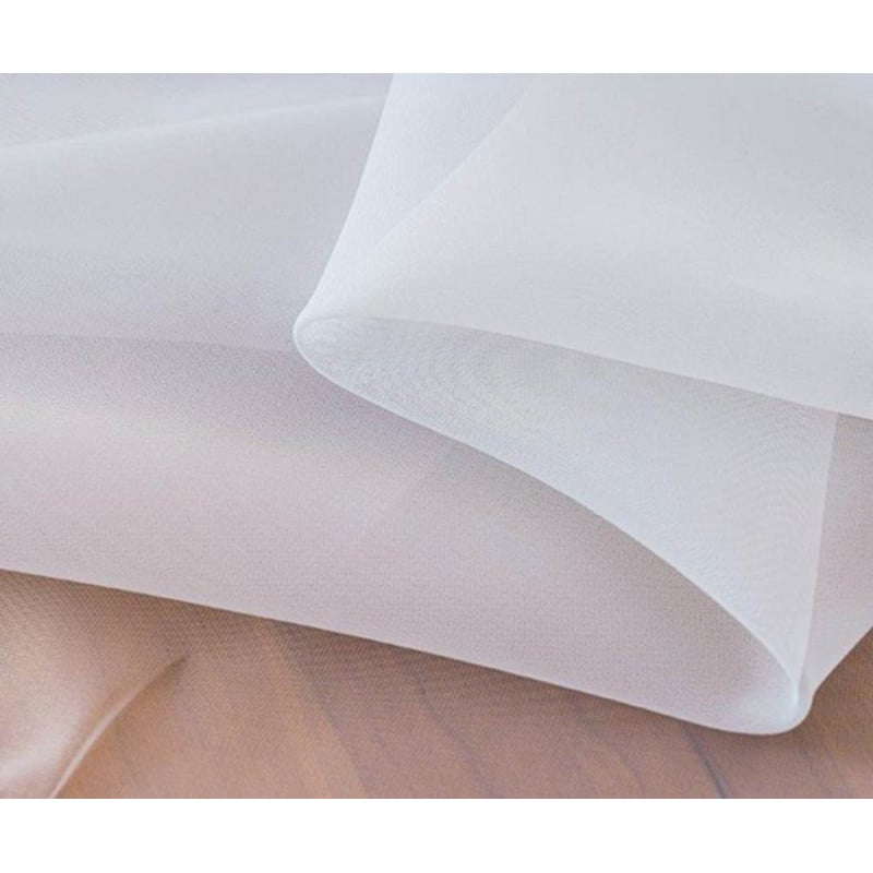 Firana biała gładka 200x250 cm na przelotkach kółkach Cotton World
