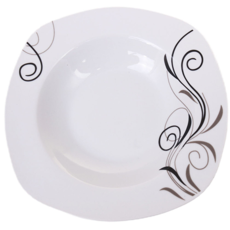 Serwis obiadowy porcelana 18 elementów komplet na 6 osób biały Violet VC 442