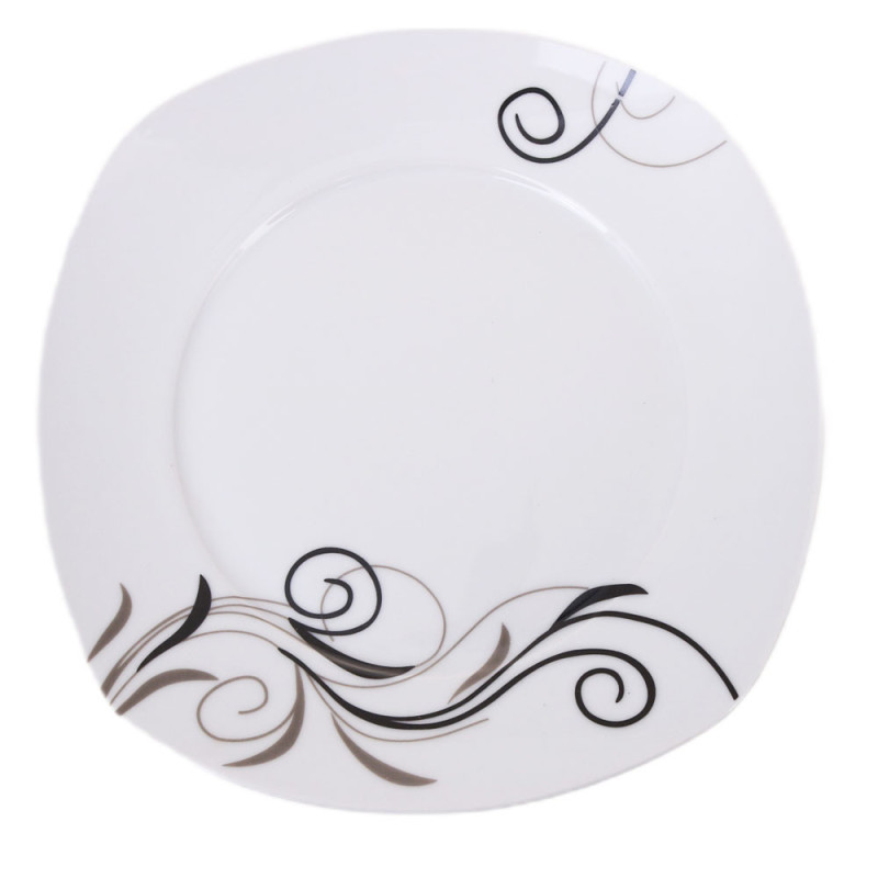 Serwis obiadowy porcelana 18 elementów komplet na 6 osób biały Violet VC 442