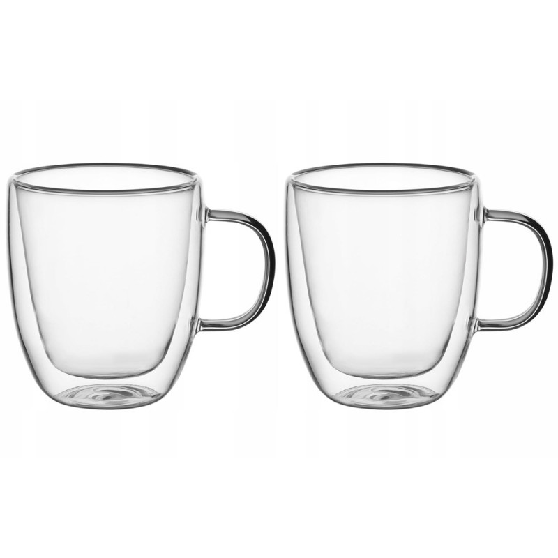 Szklanki termiczne 250 ml komplet 6 sztuk z podwójnymi ściankami do kawy herbaty Kamille 9000
