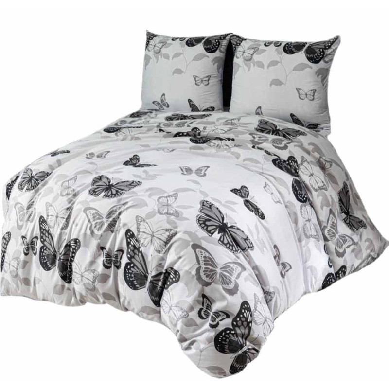 Pościel 200x220 mikrofibra Cotton World gruba komplet 3 części 2779 motyle