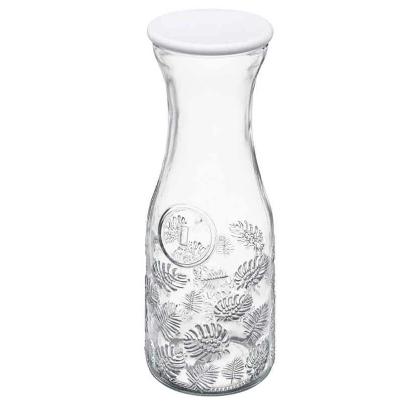 Karafka szklana 1000 ml z pokrywką do wody soków napojów lemoniady Kayla Galicja 11284