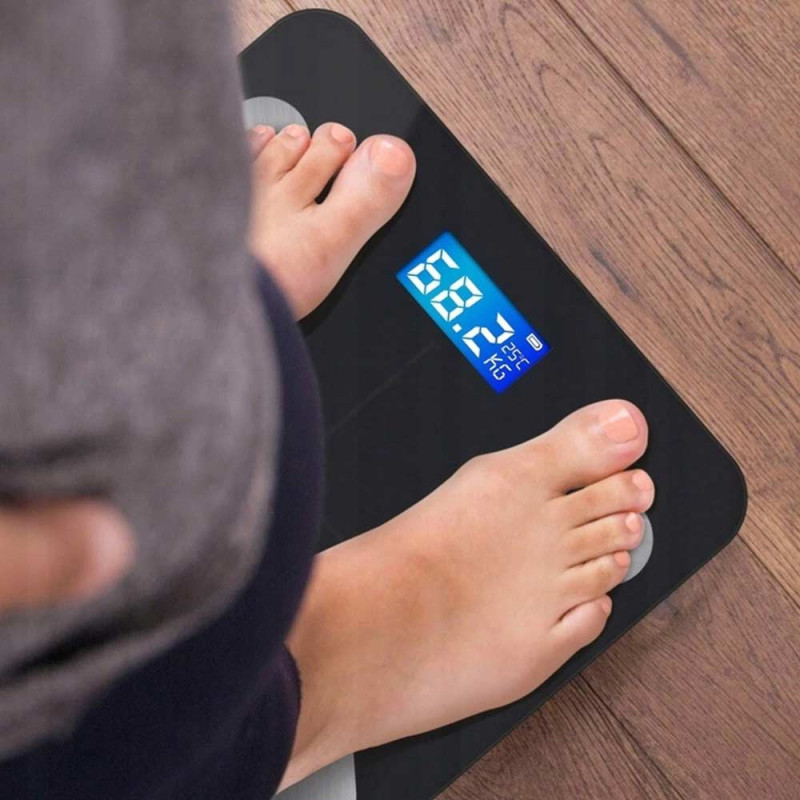 Waga łazienkowa bluetooth z aplikacją na telefon waga analityczna do 180 kg Krisberg KR 3403
