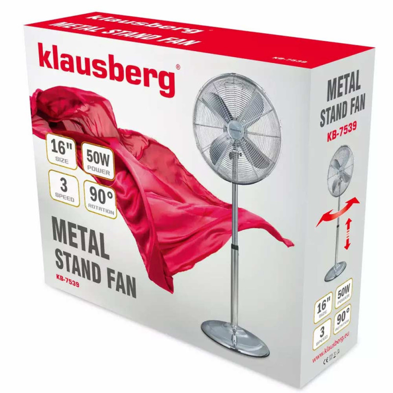 Wentylator podłogowy Klausberg KB 7539 wiatrak cyrkulacyjny 50W