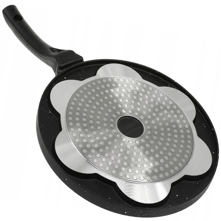 Patelnia do naleśników 26cm czarna powłoka marmurowa ze zwierzątkami Krisberg KR 5119