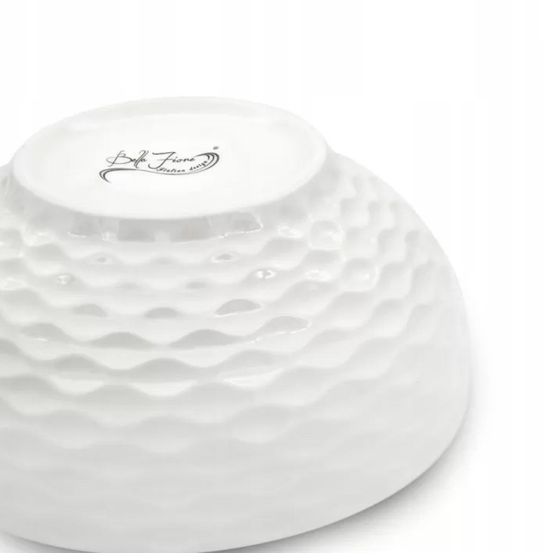 Salaterka porcelanowa biała 750 ml miska zestaw 6 sztuk bulionówka flaczarka Alis Bella Fiore Tragar 42400