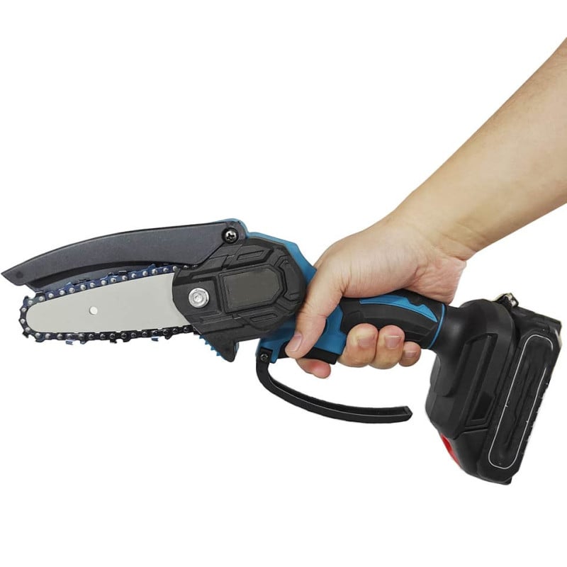 Mini piła akumulatorowa 48V pilarka elektryczna bezprzewodowa bezszczotkowa 6"/6" z olejem walizka Krischner KR 2939