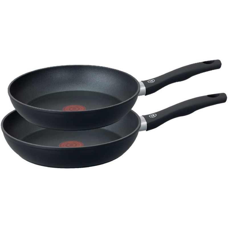 Zestaw 2 patelnie z czujnikiem temperatury 24/28 cm Thermo Sensor MG Home na indukcję