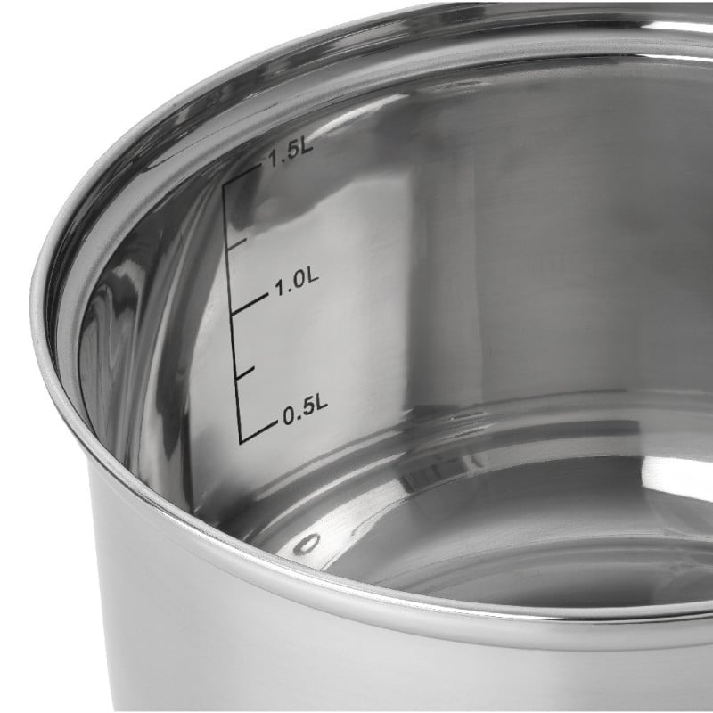 Garnek stalowy niski MG Home Verso Daily 24 cm 2,5 litra z pokrywką na indukcję