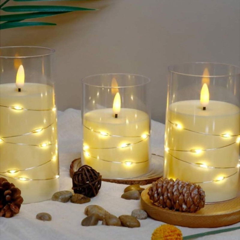 Świeczka LED 12.5cm w obudowie wkłady LED do zniczy świeca ozdobna SLA7071
