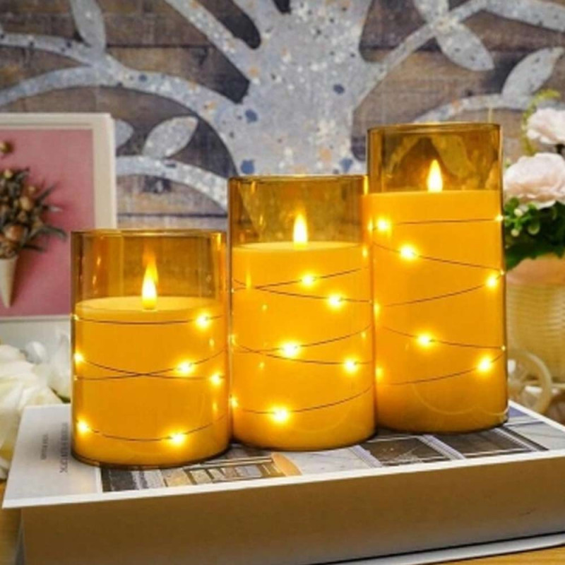 Świeczka LED 12.5cm w obudowie wkłady LED do zniczy świeca ozdobna SLA7071