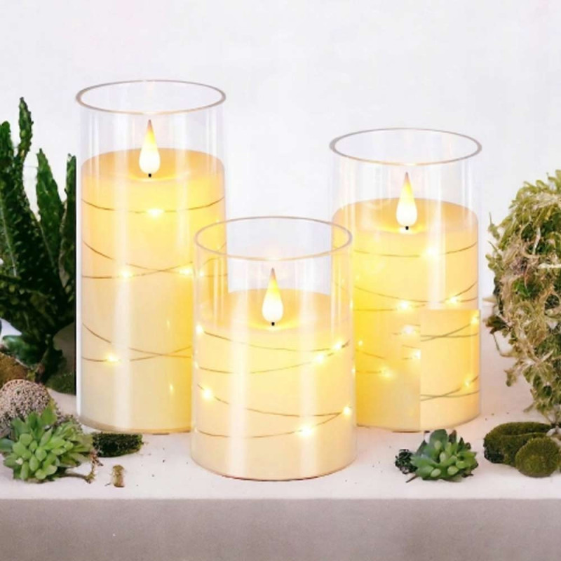Świeczka LED 15cm w obudowie wkłady LED do zniczy świeca ozdobna SLA7072