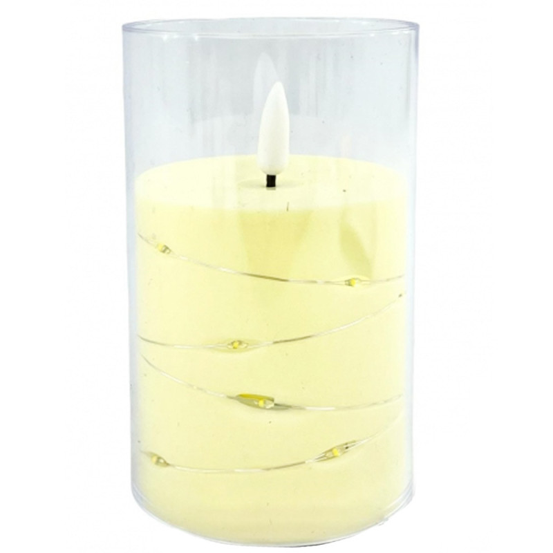 Świeczka LED 15cm w obudowie wkłady LED do zniczy świeca ozdobna SLA7072