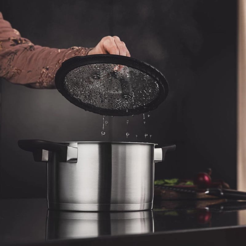 Zestaw garnków nierdzewnych Florina Chef komplet 8 elementowy ze składanymi uchwytami