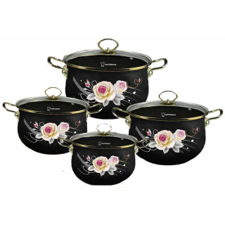 Garnki emaliowane zestaw...