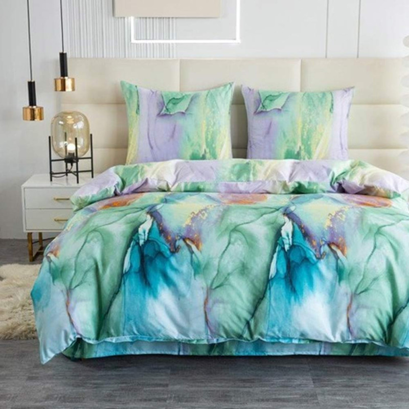 Pościel 160X200 bawełna satynowa dwustronna Cotton World gruba 3 części AML 2837