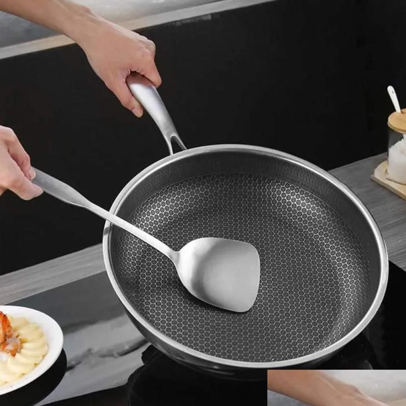 Patelnia stalowa 26 cm powłoka "plaster miodu" indukcja gaz Masterpan MP 2334