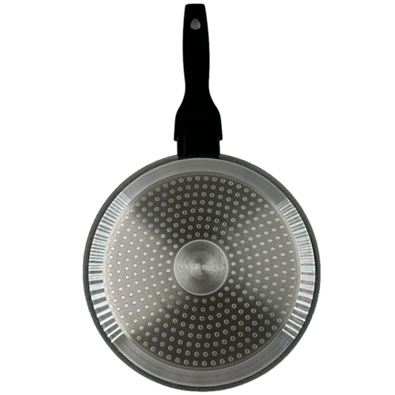 Patelnia głęboka duża szary marmurek 28 cm powłoka granitowa Masterpan MP 2326