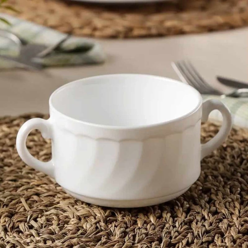 Bulionówka biała 300 ml flaczarka zestaw 6 sztuk salaterka 10cm ARCOROC Trianon
