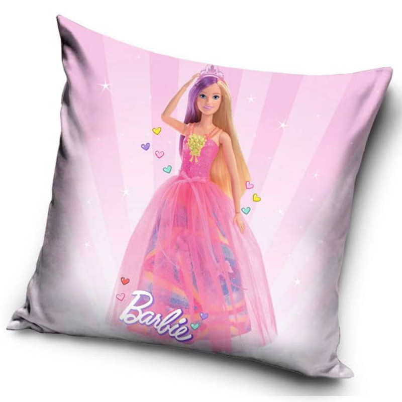 Poszewka velvet 40x40 na poduszkę jaśka realistyczny wzór Barbie 213006