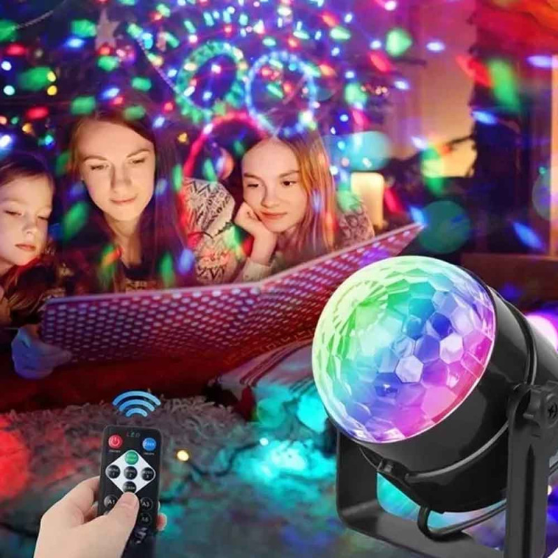 Reflektor dyskotekowy kolorowa lampa laser pilot KR 1013