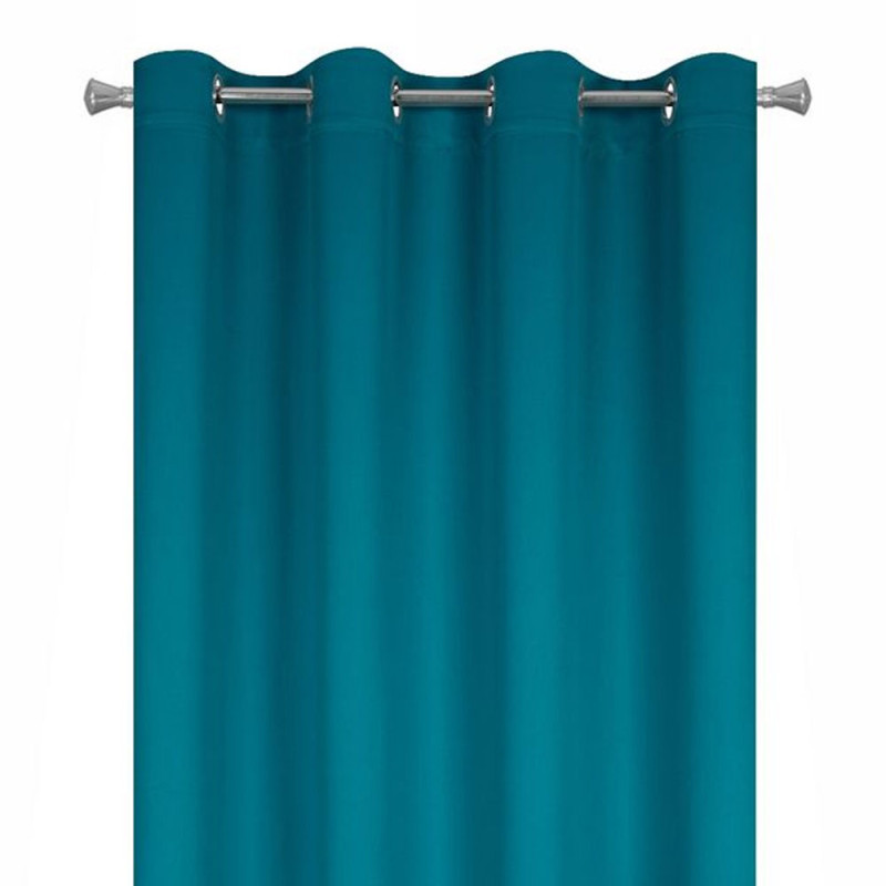 Zasłona zaciemniająca na przelotkach grube 140x250 cm turkus