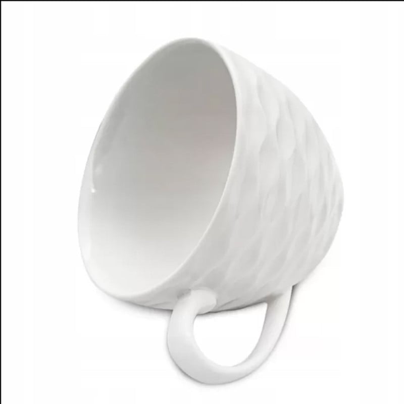 Serwis kawowy dla 2 osób Bella Fiore porcelana zestaw filiżanek ze spodkami 2+2 biały Alis Tragar 42395