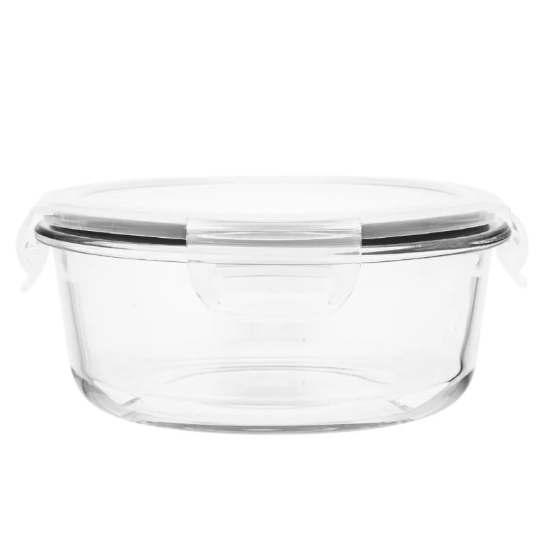 Pojemniki szklane okrągłe lunchbox Altom Fresh zestaw 3 sztuki żaroodporne hermetyczne