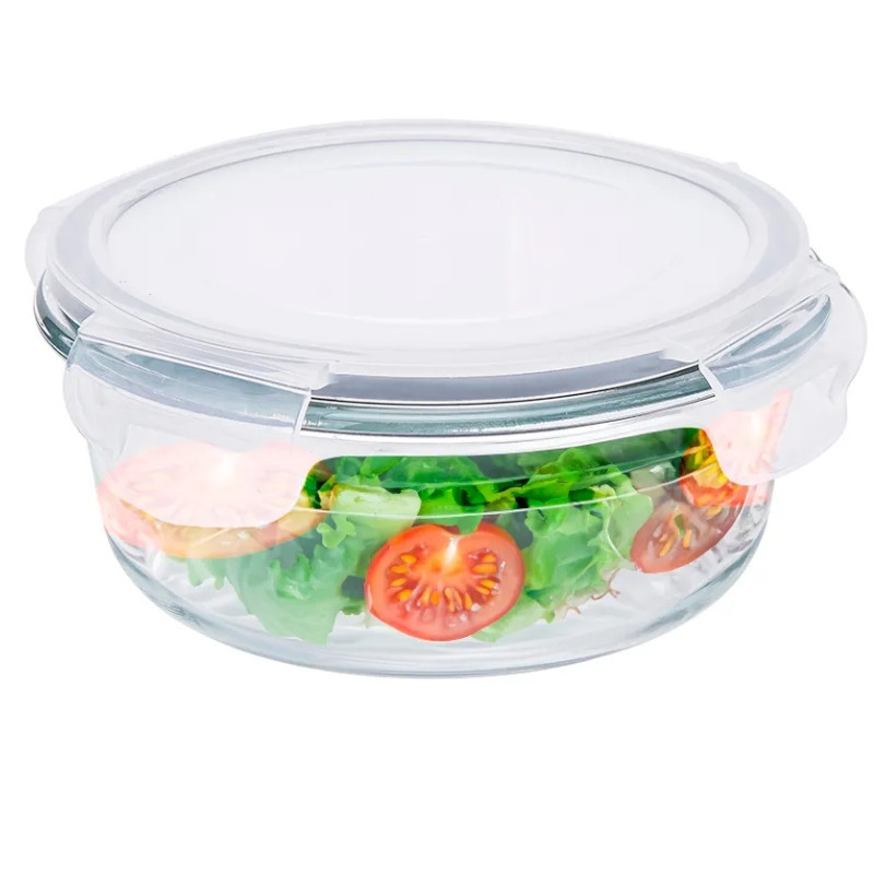 Pojemnik szklany 950 ml okrągły lunchbox Altom Fresh żaroodporny hermetyczny