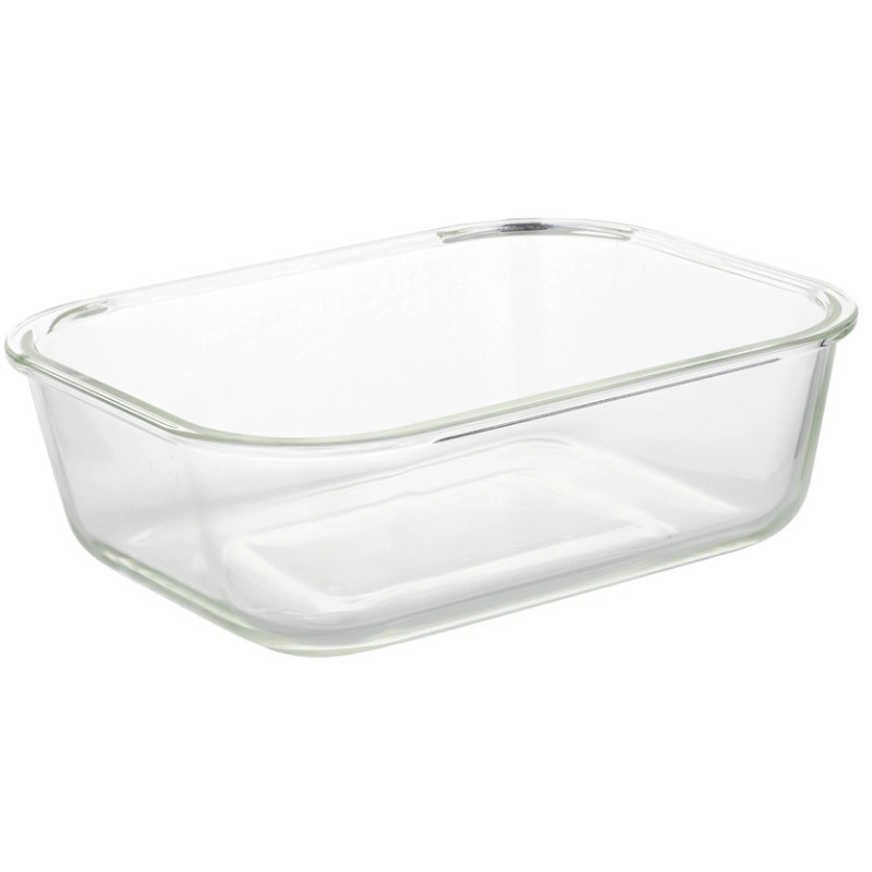 Pojemniki szklane 640 ml prostokątne lunchbox Altom Fresh zestaw 3 sztuki żaroodporne hermetyczne