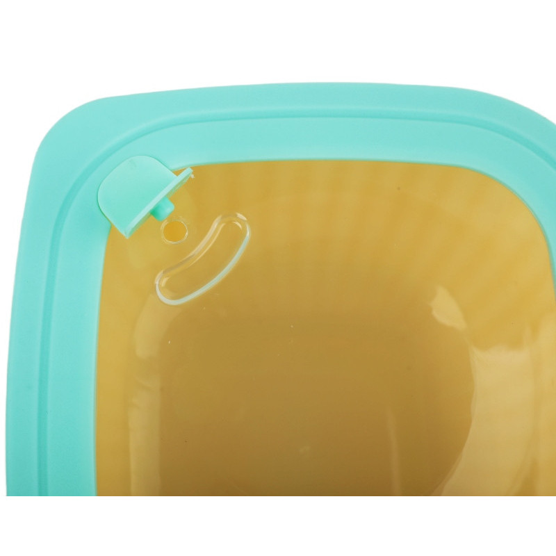 Pojemniki kwadratowe lunchbox MG Home Misto zestaw 4 sztuk hermetyczne 2500/1500/960/520 ml kremowe
