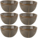 Salaterki porcelanowe 15 cm Florina Bergen brązowe retro zestaw 6 salaterek