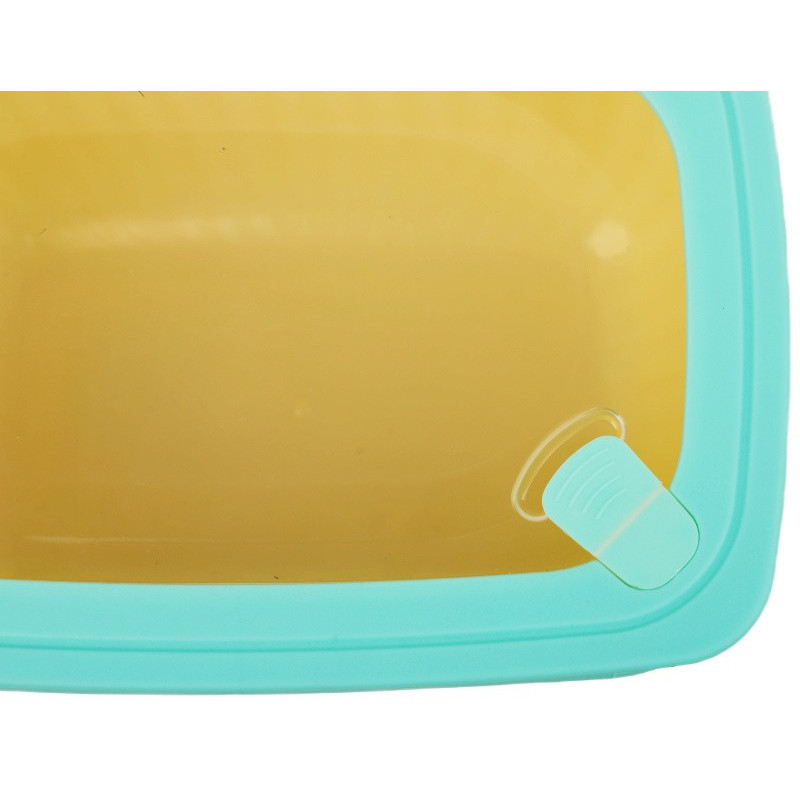 Pojemniki prostokątne lunchbox MG Home Misto zestaw 4 sztuk hermetyczne 3000/1700/950/450 ml kremowe