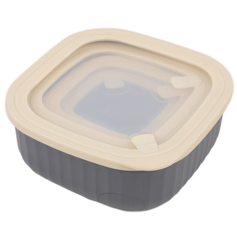 Pojemniki kwadratowe lunchbox MG Home Misto zestaw 4 sztuk hermetyczne 2500/1500/960/520 ml szare