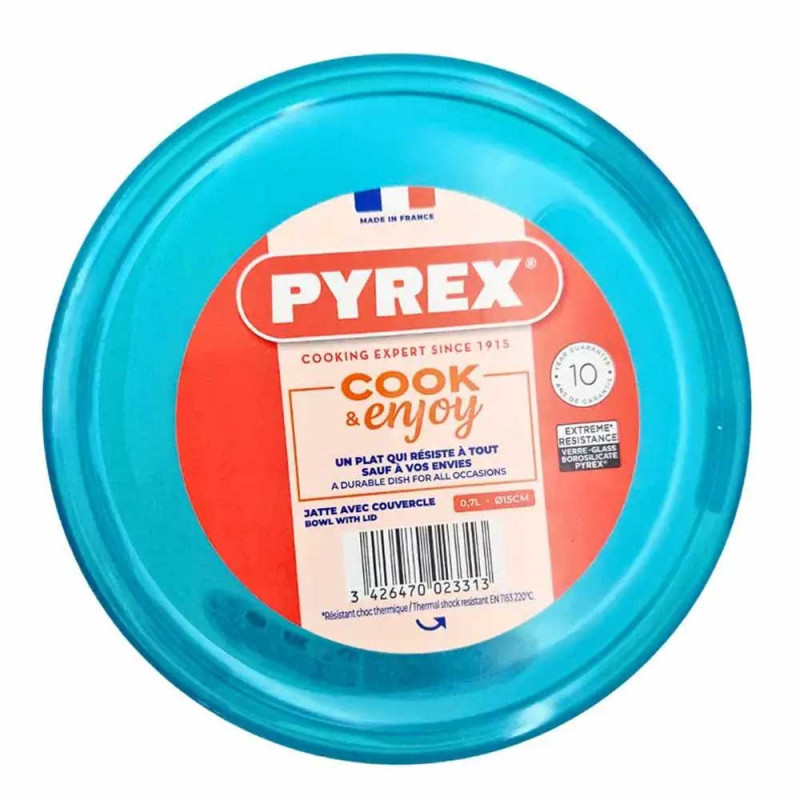 Miska żaroodporna 1100 ml salaterka 17 cm naczynie z pokrywką Cook&Enjoy Pyrex 179 P