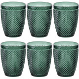 Szklanki do wody 260 ml niskie Florina Alexis Emerald szmaragdowe zestaw 6 sztuk