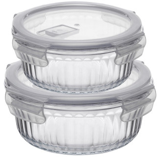 Pojemniki szklane ryflowane...