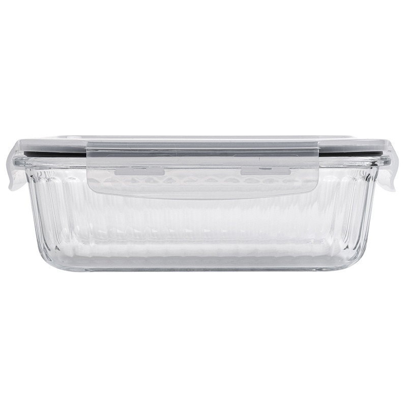 Pojemniki szklane ryflowane Florina Mariet lunchbox zestaw 7 sztuk żaroodporne hermetyczne