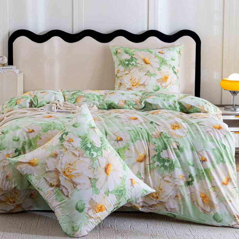 Pościel 160x200 bawełna satynowa dwustronna Cotton World gruba 3 części AML 3096