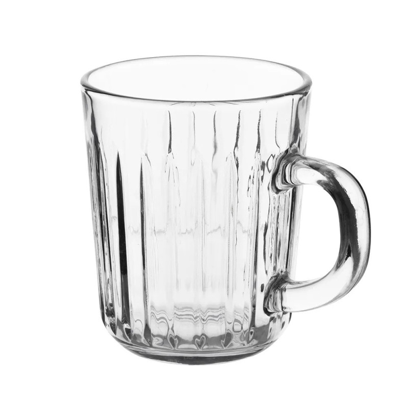 Kubki ryflowane 230 ml Altom Venus do kawy i herbaty szklane zestaw 6 sztuk