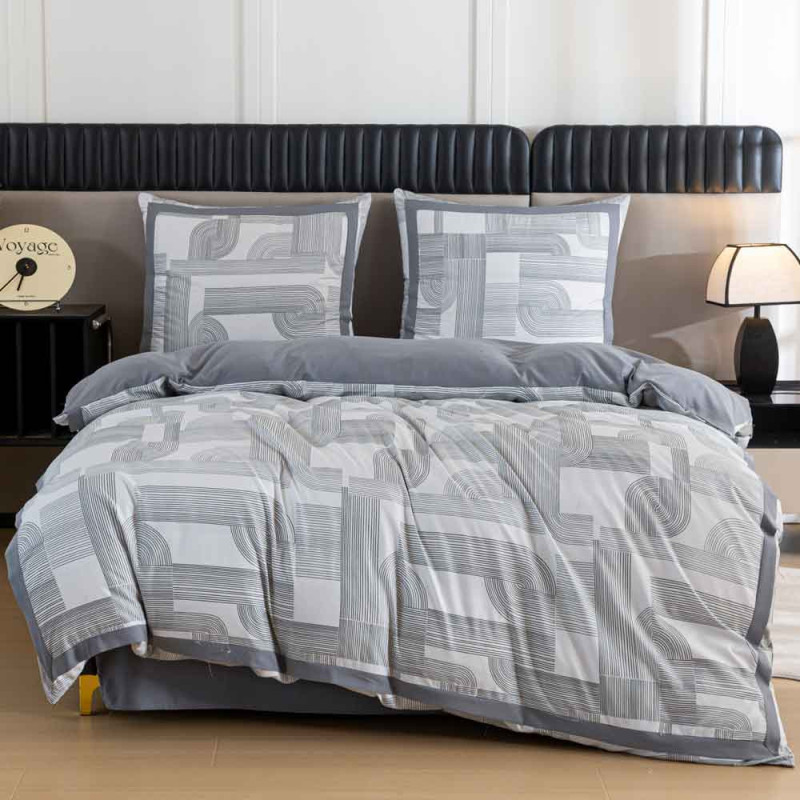 Pościel z lampasami 220x200 mikrofibra Cotton World 3 części FPD 2926