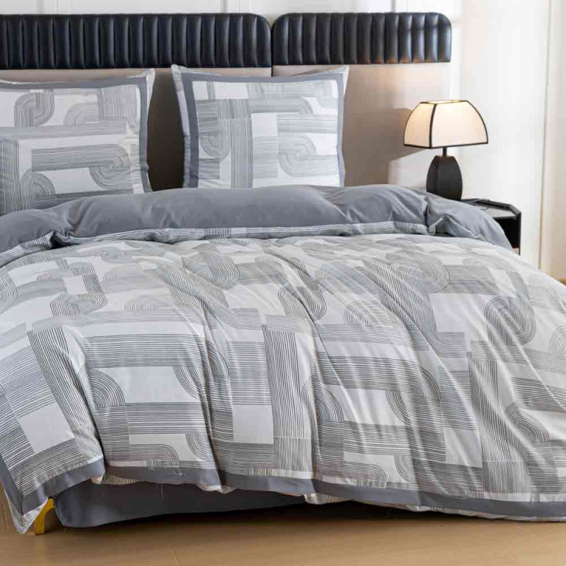 Pościel z lampasami 220x200 mikrofibra Cotton World 3 części FPD 2926